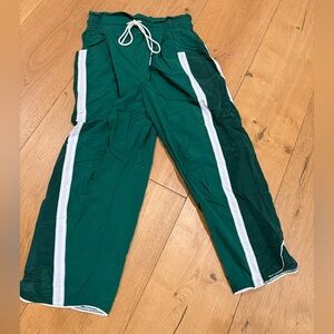 FP Movement by Free People Green Joggers with White Stripes